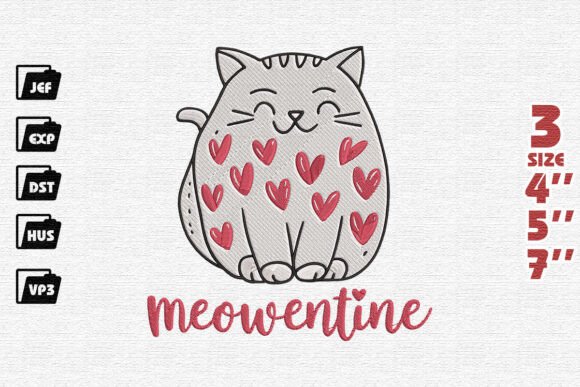 Cute Cat Meowntine Embroidery Review
