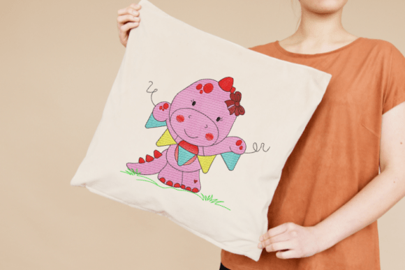 Dino Girl Digital Embroidery Design Review