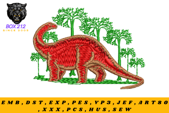 Dinosaur Battle Digital Embroidery Design Review