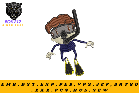 Diver Boy Digital Embroidery Design Review