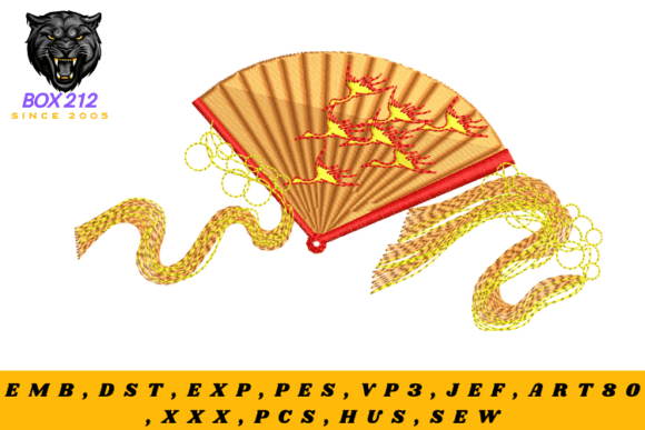 Elegant Hand Fan Embroidery Design Review