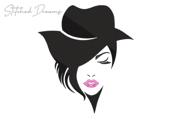 Elegant Woman with Hat Embroidery Design Review