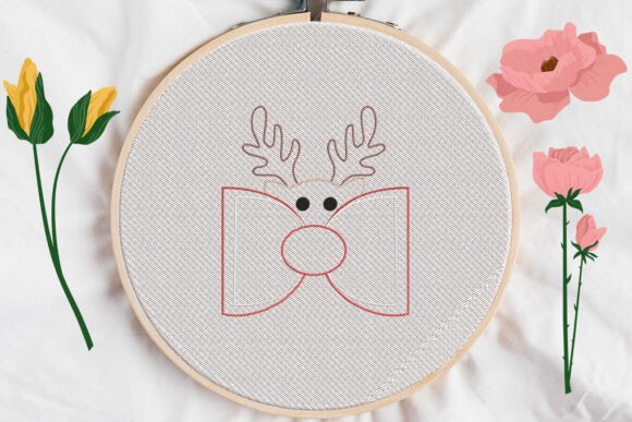 Reindeer Bow Applique Embroidery Review