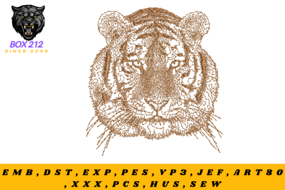 Tiger Face Digital Embroidery Design Review